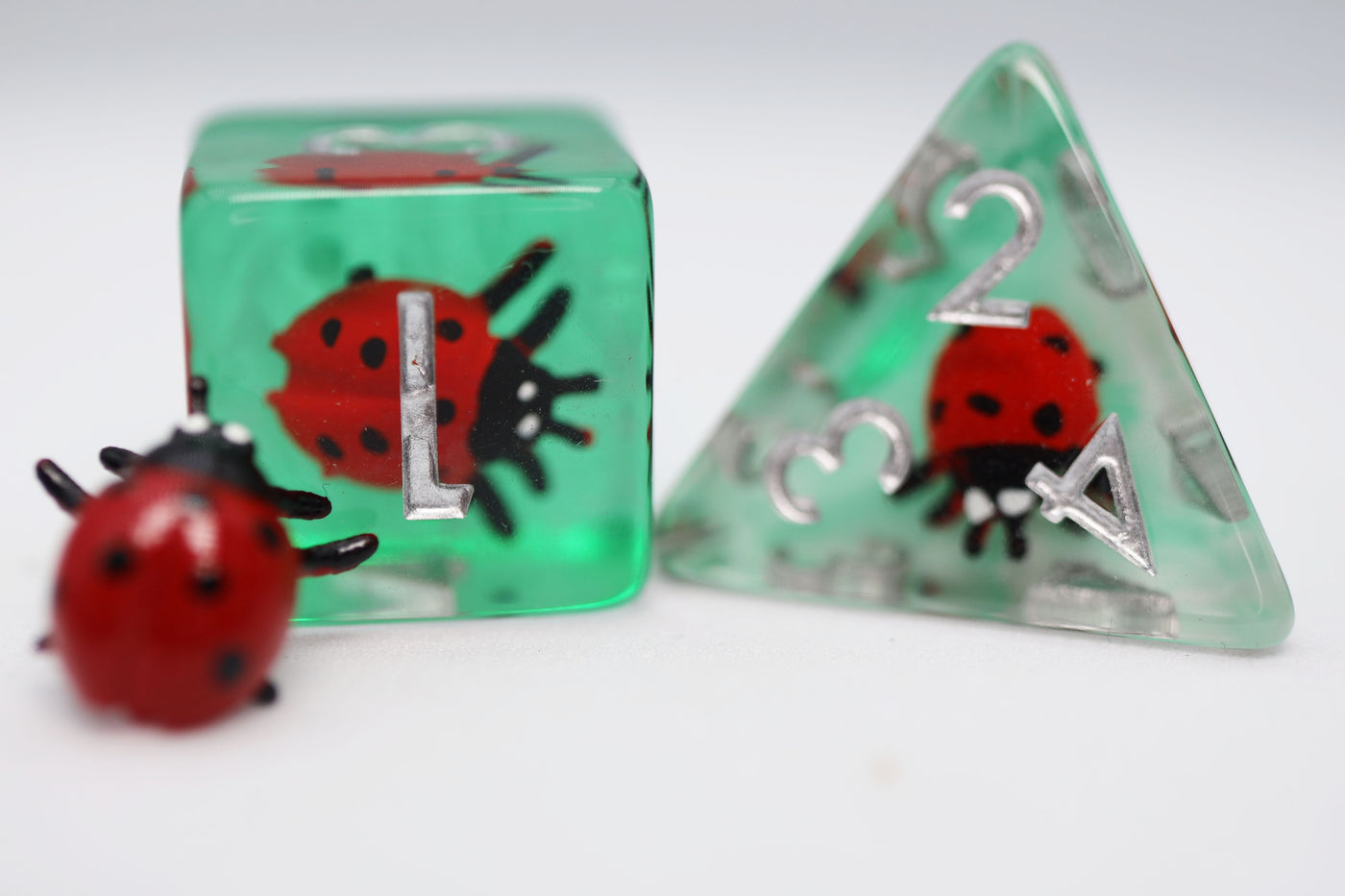 Lucky Ladybird RPG Dice Set Plastic Dice Foam Brain Games