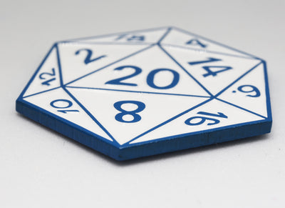 D20 Pin: Shadow Variant Blue Enamel Pin Foam Brain Games