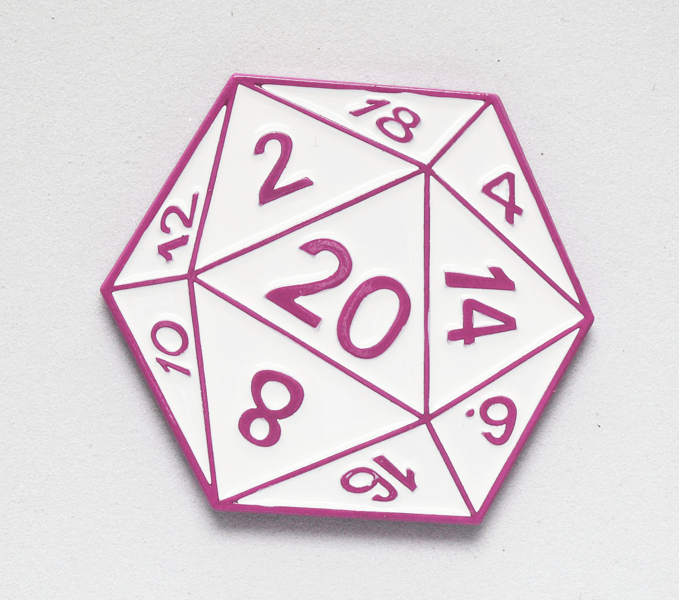 D20 Pin: Shadow Variant Pink Enamel Pin Foam Brain Games