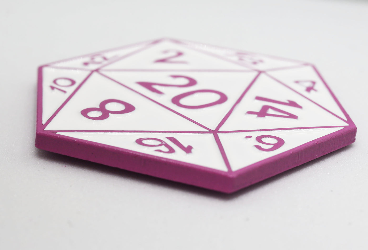 D20 Pin: Shadow Variant Pink Enamel Pin Foam Brain Games