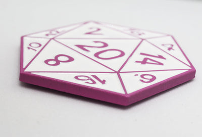 D20 Pin: Shadow Variant Pink Enamel Pin Foam Brain Games
