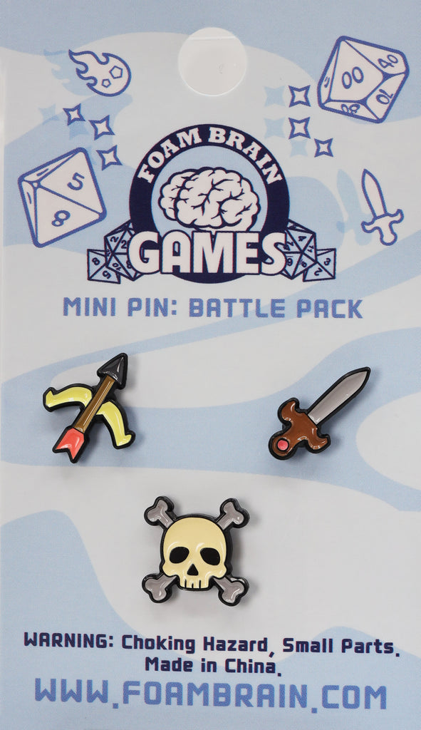 Mini Pins: Battle Pack Enamel Pin Foam Brain Games