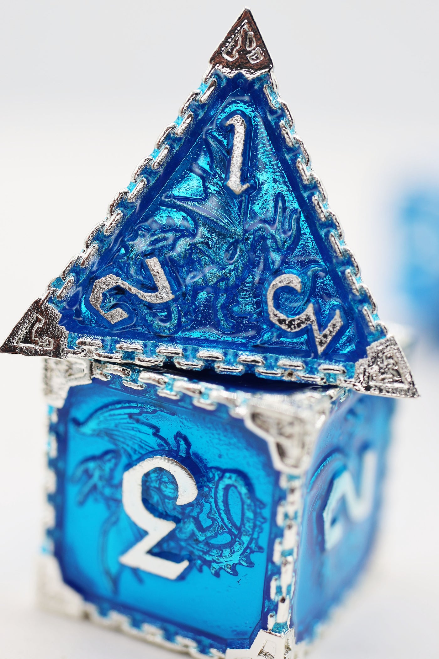 Dragon Essence: Oceanus - Metal RPG Dice Set Metal Dice Foam Brain Games