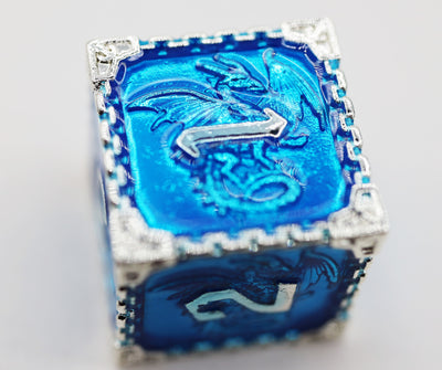 Dragon Essence: Oceanus - Metal RPG Dice Set Metal Dice Foam Brain Games