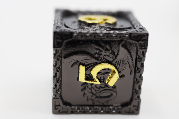 Chained Dragon: Night - Metal RPG Dice Set Metal Dice Foam Brain Games