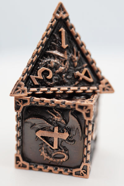Dragon Essence: Copper - Metal RPG Dice Set Metal Dice Foam Brain Games
