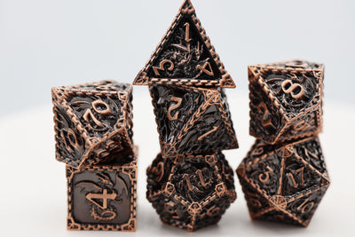 Dragon Essence: Copper - Metal RPG Dice Set Metal Dice Foam Brain Games