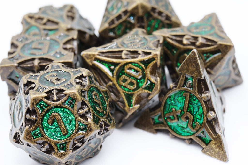 Quiver of Arrows: Ancient Forest Arrow - Metal RPG Dice Set Metal Dice Foam Brain Games