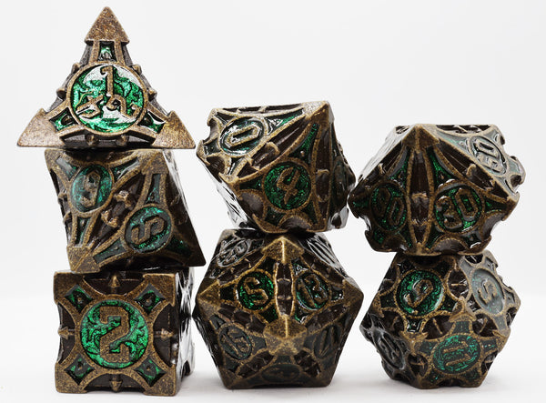 Quiver of Arrows: Ancient Forest Arrow - Metal RPG Dice Set Metal Dice Foam Brain Games
