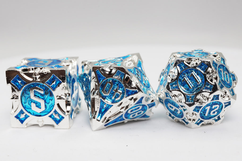 Quiver of Arrows: Azure Lightning Arrow - Metal RPG Dice Set Metal Dice Foam Brain Games