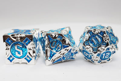 Quiver of Arrows: Azure Lightning Arrow - Metal RPG Dice Set Metal Dice Foam Brain Games