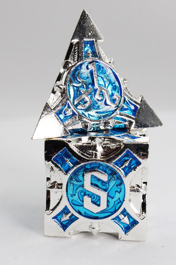 Quiver of Arrows: Azure Lightning Arrow - Metal RPG Dice Set Metal Dice Foam Brain Games