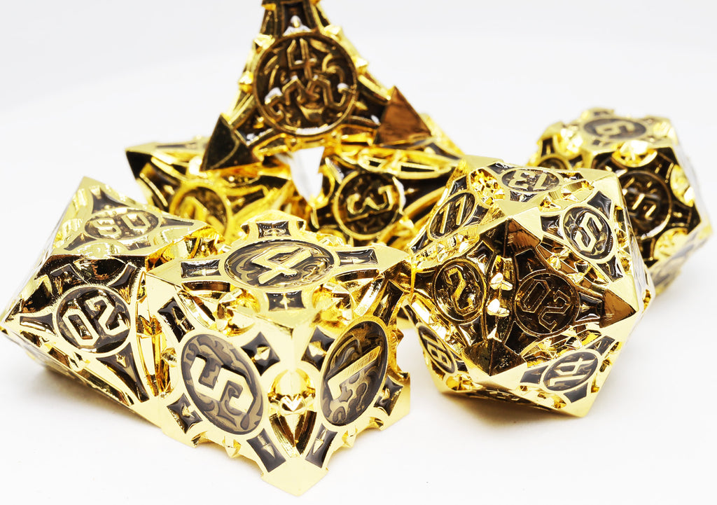 Quiver of Arrows: Imperial Gold Arrow - Metal RPG Dice Set Metal Dice Foam Brain Games