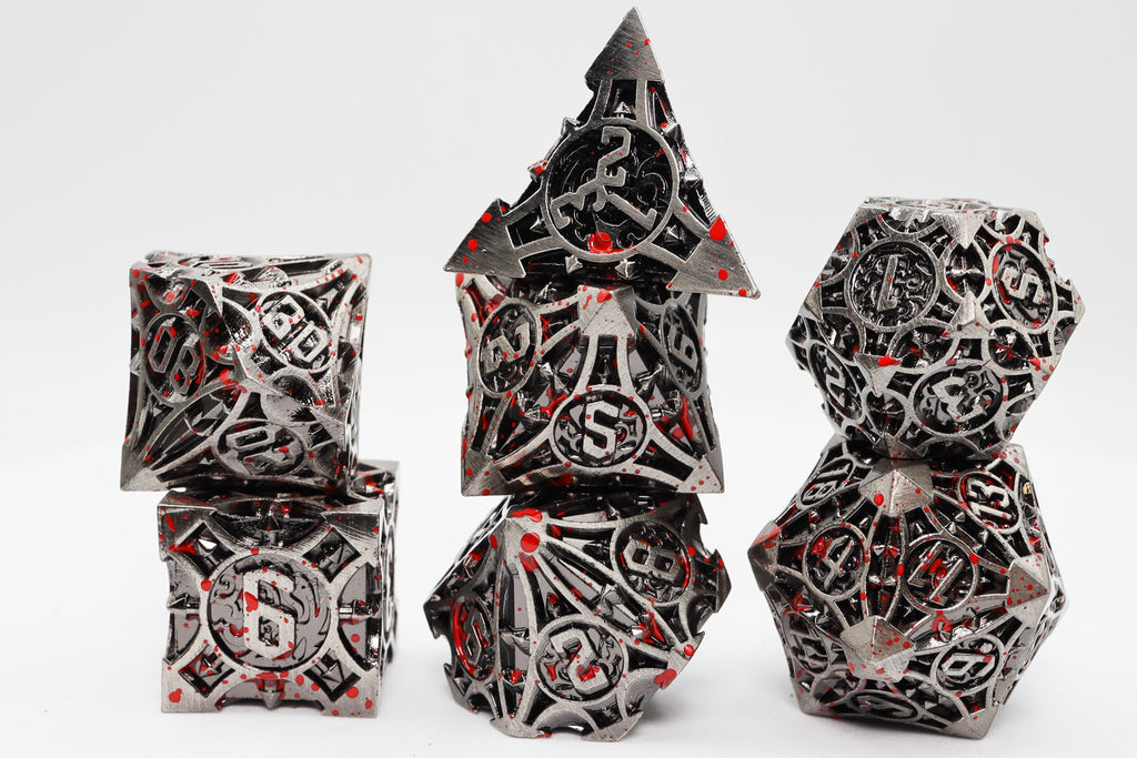 Quiver of Arrows: Vampiric Arrow - Metal RPG Dice Set Metal Dice Foam Brain Games