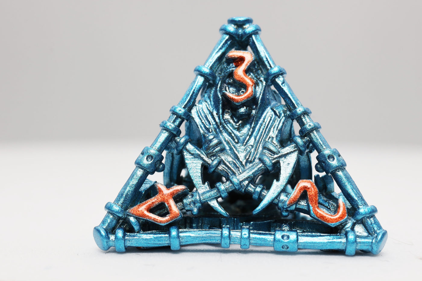 Grim Scythe: Blue - Metal RPG Dice Set Metal Dice Foam Brain Games