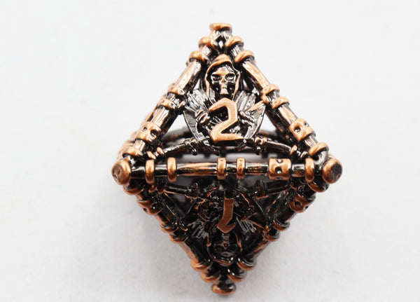Grim Scythe: Copper - Metal RPG Dice Set Metal Dice Foam Brain Games
