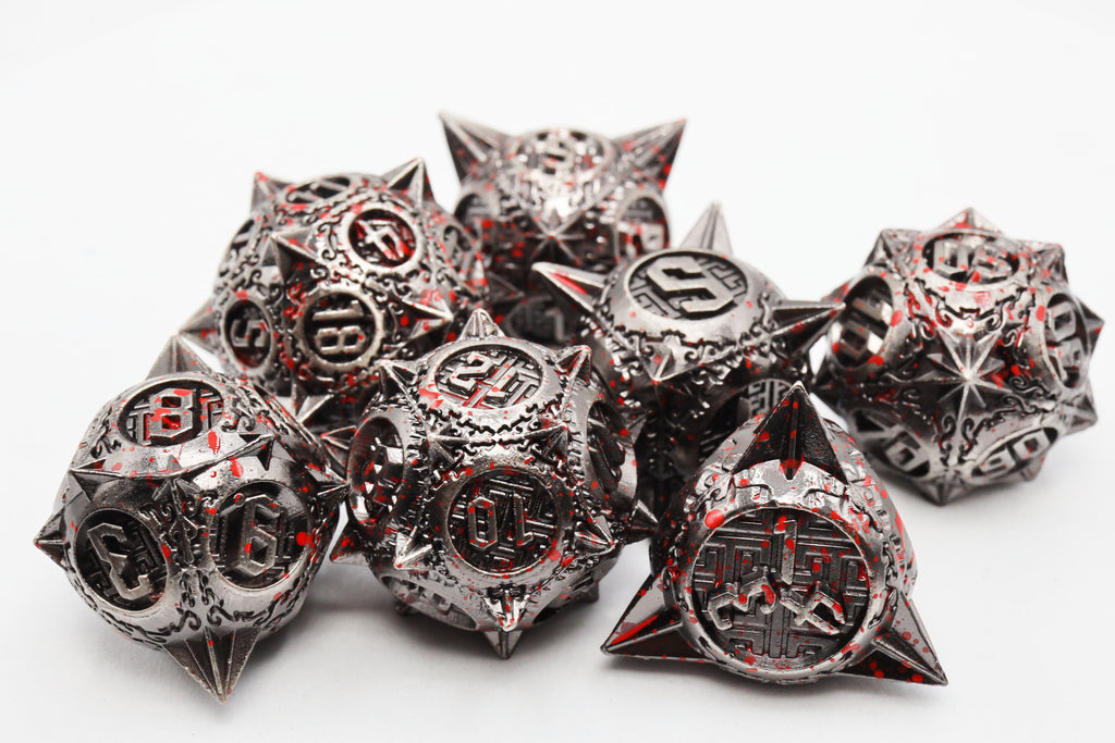 Meteor Storm: Abandoned Station - Metal RPG Dice Set Metal Dice Foam Brain Games