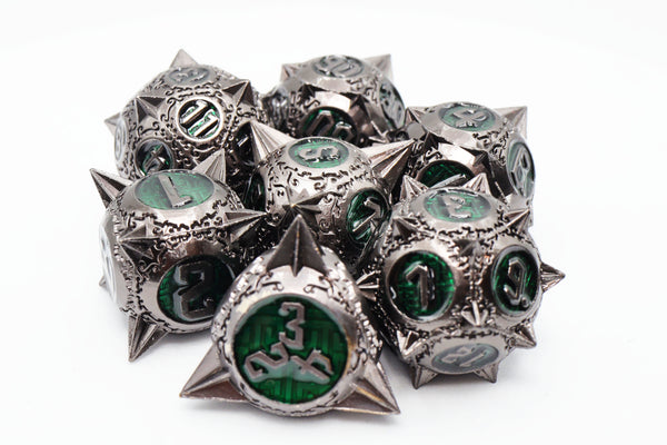 Meteor Storm: Hunter's Moon - Metal RPG Dice Set Metal Dice Foam Brain Games