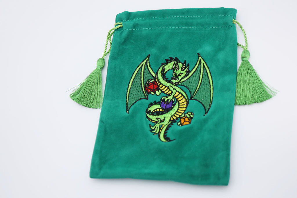 Dice Bag - Green Dragon Dice Bag Foam Brain Games