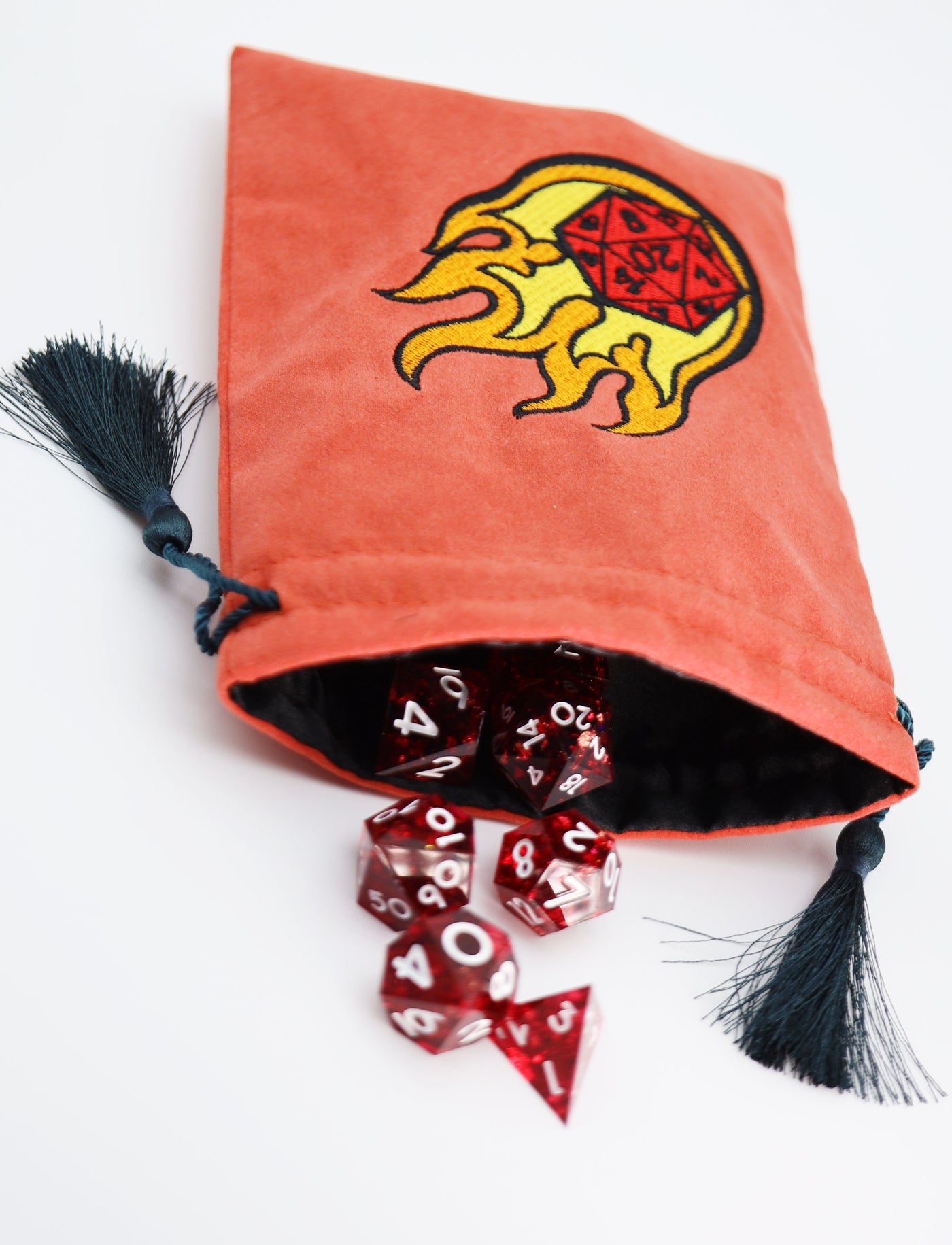 Dice Bag - Dice Fire Ball Dice Box Foam Brain Games
