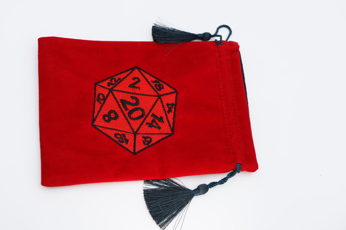 Dice Bag - Red D20 Dice Box Foam Brain Games