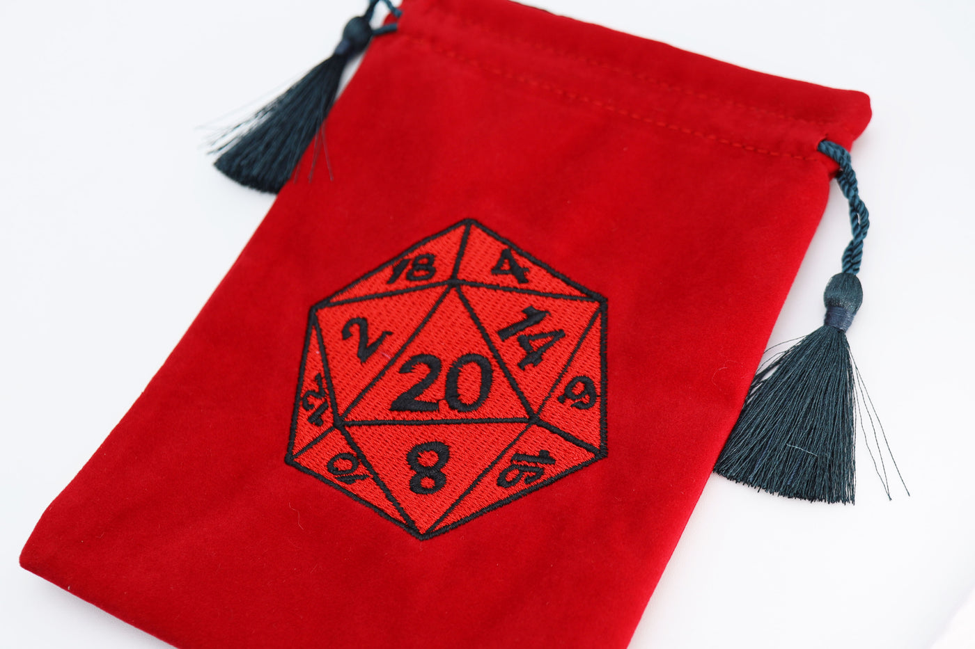Dice Bag - Red D20 Dice Box Foam Brain Games