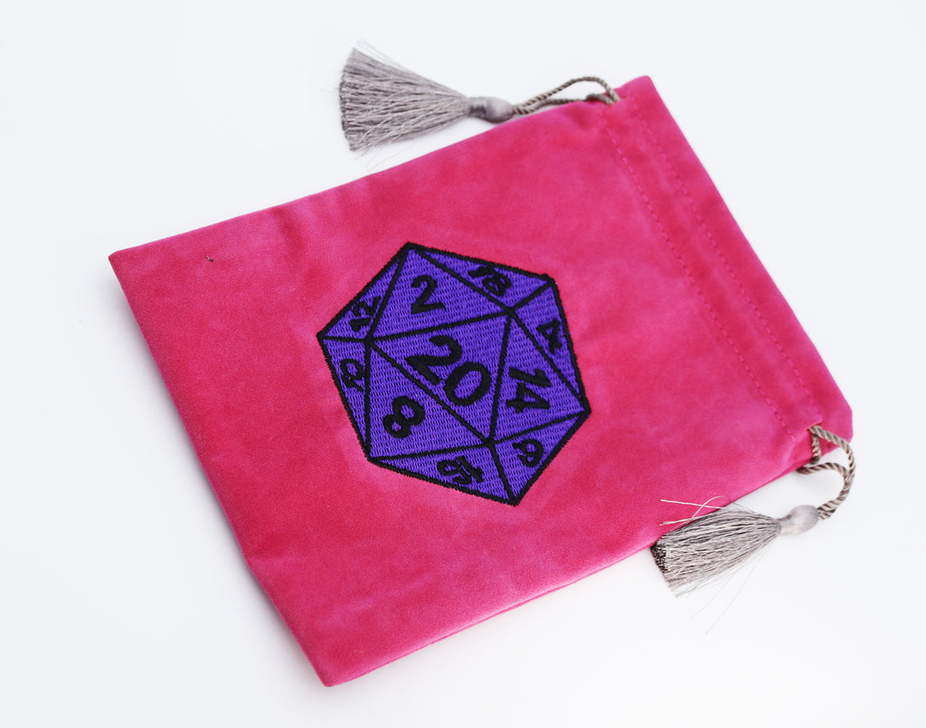 Dice Bag - Purple D20 Dice Bag Foam Brain Games