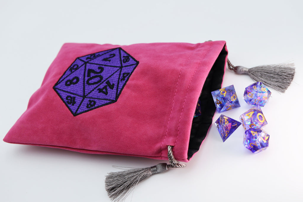 Dice Bag - Purple D20 Dice Bag Foam Brain Games