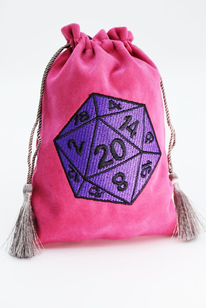 Dice Bag - Purple D20 Dice Bag Foam Brain Games
