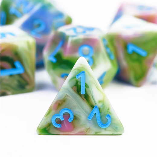 Field of Spring RPG Dice Set Plastic Dice Foam Brain Games