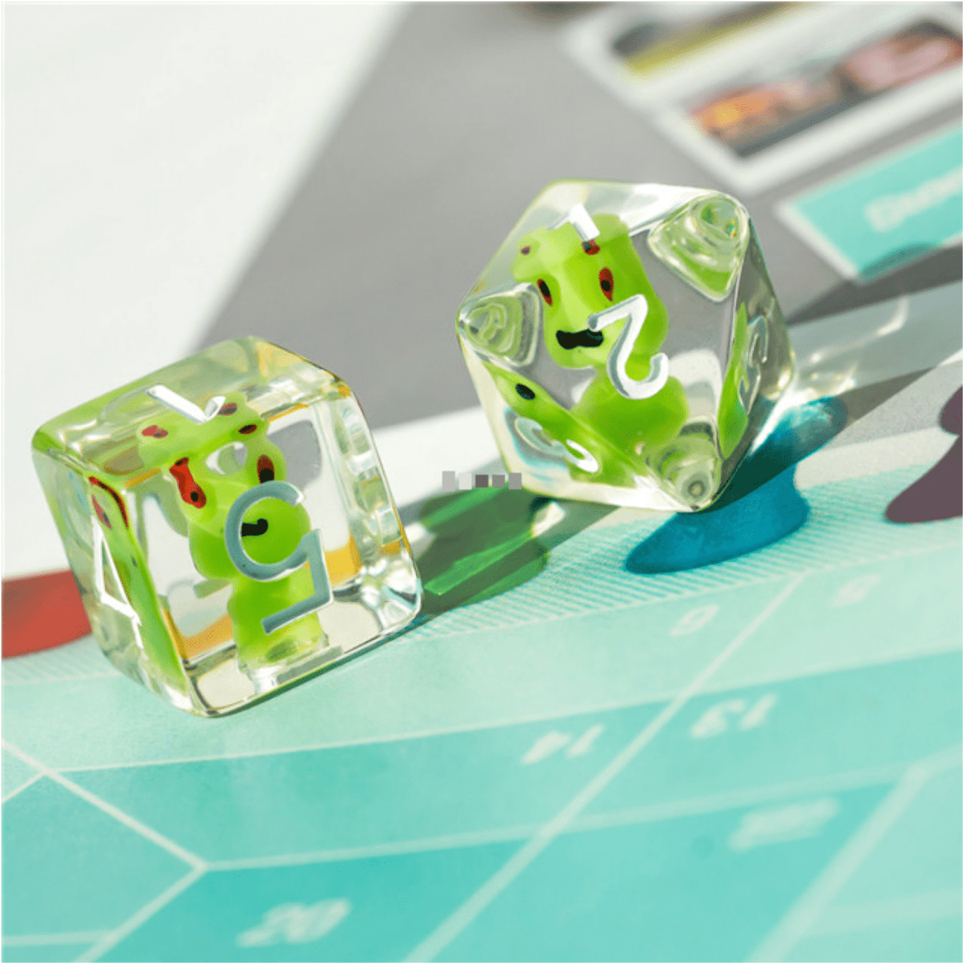Frog RPG Dice Set Plastic Dice Foam Brain Games