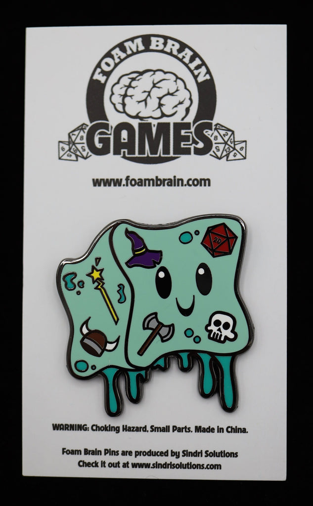 Monster Index Pin - Gelly Cube Enamel Pin Foam Brain Games