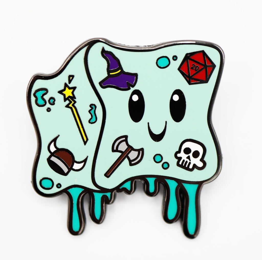 Monster Index Pin - Gelly Cube Enamel Pin Foam Brain Games