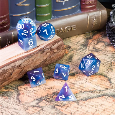 Glacial Wind RPG Dice Set Plastic Dice Foam Brain Games