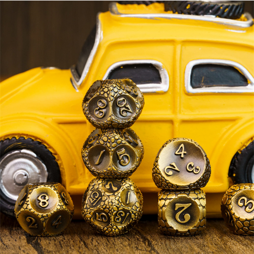 Dragonstone: Gold - Metal RPG Dice Set Metal Dice Foam Brain Games