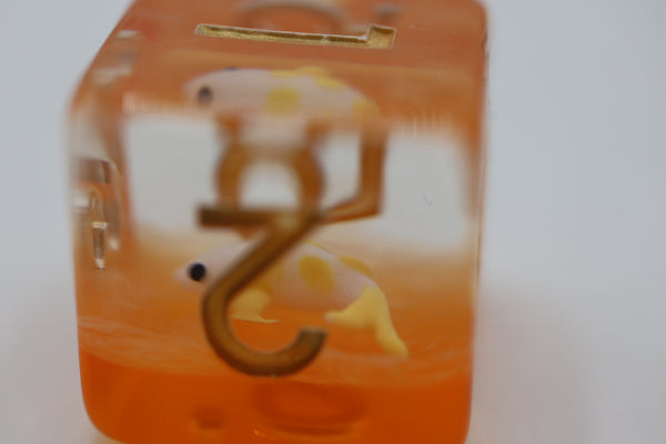 Golden Koi Fish RPG Dice Set Plastic Dice Foam Brain Games