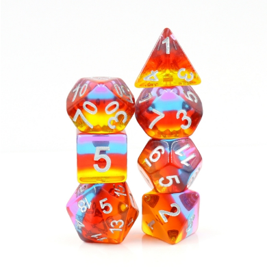 Golden Time RPG Dice Set Plastic Dice Foam Brain Games