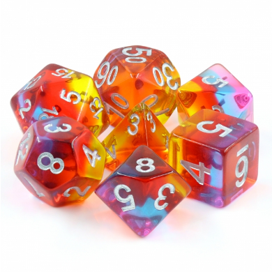 Golden Time RPG Dice Set Plastic Dice Foam Brain Games