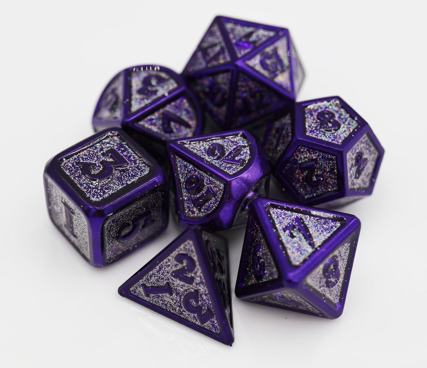 Grape Jelly - Metal RPG Dice Set Metal Dice Foam Brain Games