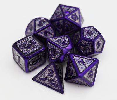Grape Jelly - Metal RPG Dice Set Metal Dice Foam Brain Games