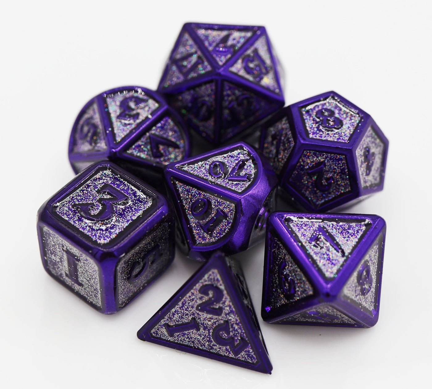 Grape Jelly - Metal RPG Dice Set Metal Dice Foam Brain Games