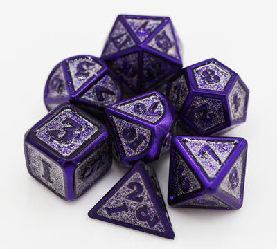 Grape Jelly - Metal RPG Dice Set Metal Dice Foam Brain Games