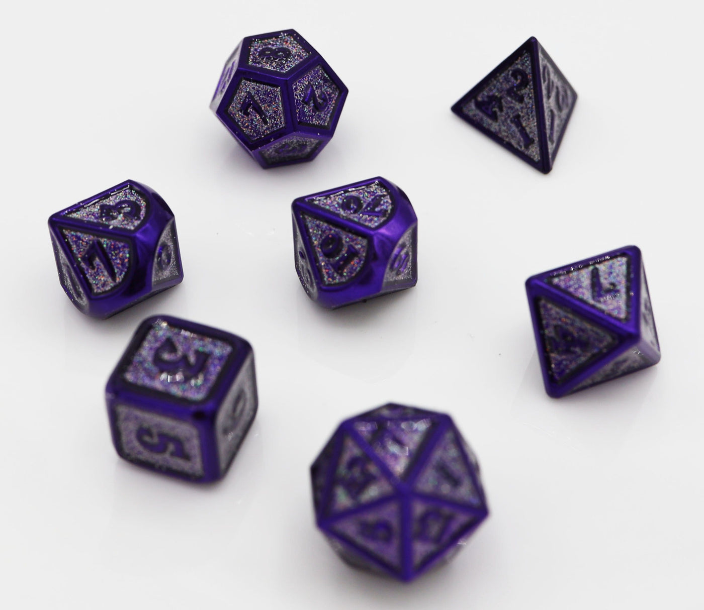 Grape Jelly - Metal RPG Dice Set Metal Dice Foam Brain Games