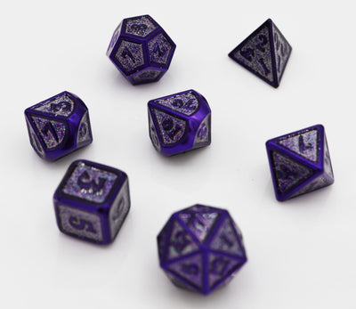 Grape Jelly - Metal RPG Dice Set Metal Dice Foam Brain Games