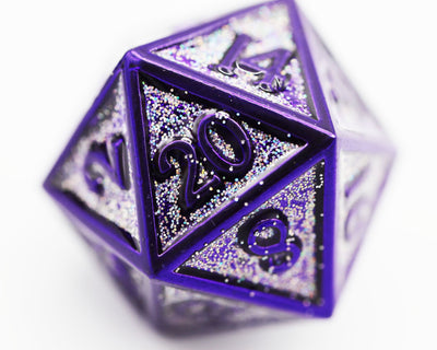 Grape Jelly - Metal RPG Dice Set Metal Dice Foam Brain Games