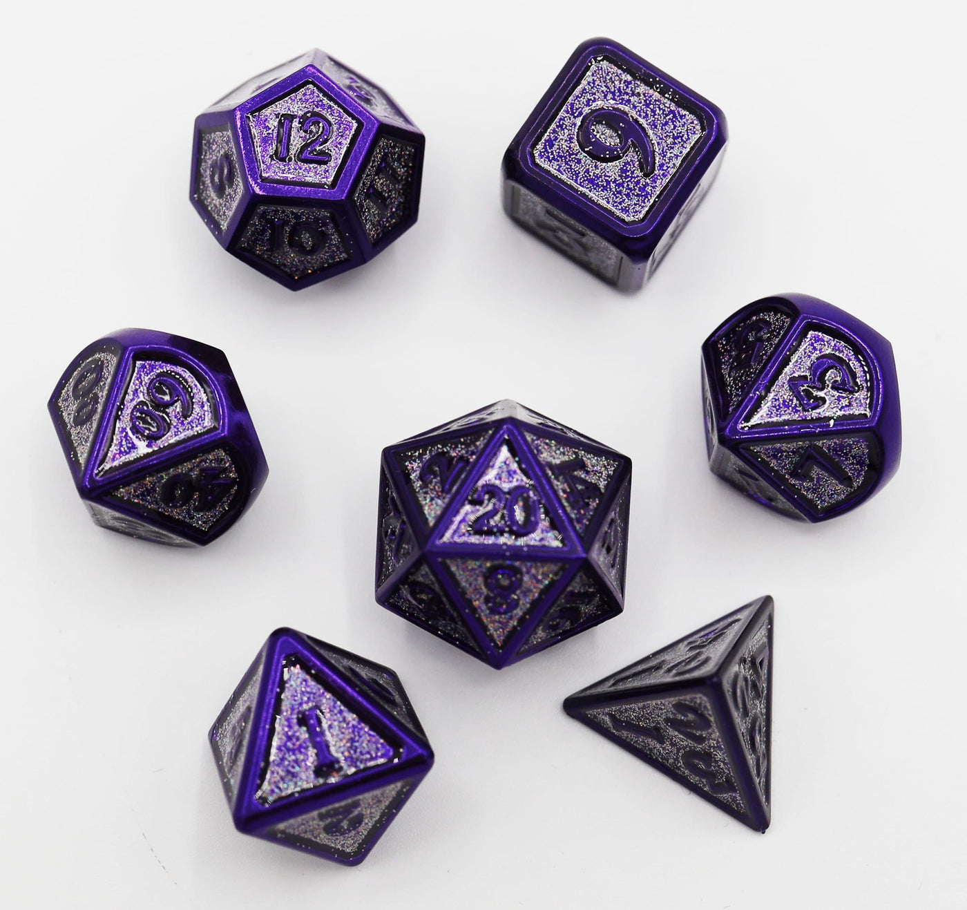 Grape Jelly - Metal RPG Dice Set Metal Dice Foam Brain Games
