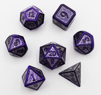 Grape Jelly - Metal RPG Dice Set Metal Dice Foam Brain Games