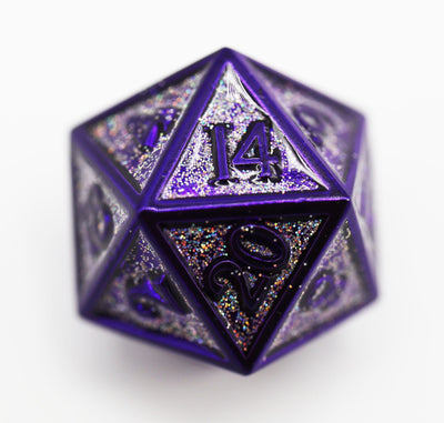 Grape Jelly - Metal RPG Dice Set Metal Dice Foam Brain Games