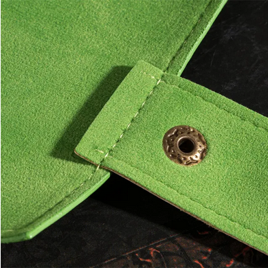 Green Roll Up Leatherette Dice Mat Dice Box Foam Brain Games