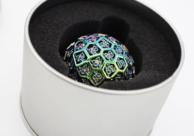 Hollow Dragon Head Metal D100 - Burnt Opal Metal Dice Foam Brain Games